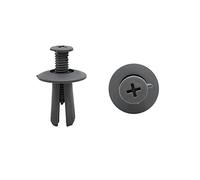 sourcing map 20Pcs Gris Plástico 8mm Agujero Vehículo Puerta Panel Retenedor Grapas Remache Sujetador