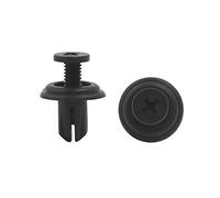 sourcing map 20Pcs Guardafangos Paragolpes Tornillo Grapa Plástico Negro 14mm 6mm