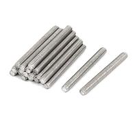 sourcing map M4 x 40mm 304 Completa de Acero Inoxidable Barra Roscada Espárrago Perno Varilla Sujetadores 20pcs