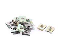 sourcing map 20Pcs Metal Tipo U Clip de Tornillo M6 Tuerca Rápida para Vehículo Matrícula
