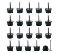 sourcing map 20Pcs Pies De Goma paragolpes Protector De Suelo Impresora Acolchado Con Arandela Metálica Y Tornillos D16x14xH10mm