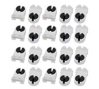 sourcing map 20pcs Portalámparas Base Toma de Luz CA 500V 2A Blanco