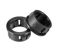sourcing map 20Pcs Protector Cables Pasacables Casquillo Negro De 20mm De Diámetro Montado Broche En Manguera