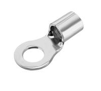 sourcing map 20pcs RNB8-6S Terminales de Crimpado No Aislado de Cobre tipo U 6-10mm2 Cable conector tono Plata