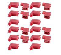 sourcing map 20pcs Terminales de Crimpado Engastado de Bandera Hembra de los Conectores de Cable Completamente Aislada de Nilón Rojo