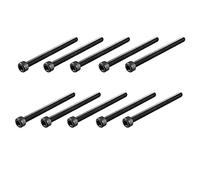 sourcing map 20pcs Tornillos de cabeza cilíndrica con hexágono interior negro M5 x 65mm 12,9 acero de aleación perno máquina