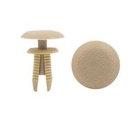 sourcing map 20Pcs Vehículo Guardafangos Paragolpes Grapas Plástico Beige 22mm 8mm