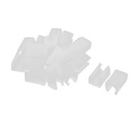 sourcing map Tapones De Tubo Protector De Pie para Silla De Plástico En Forma De U Se Desliza Piso De 12 mm De Diámetro Blanca 20Piezas