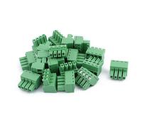 sourcing map 20pzas Conector del bloque de terminales de tornillo PCB 300V 2EDGK paso de 3,81 mm de 4 pines