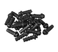 sourcing map 20pzas Protector de Cable de Arranque de PVC 4mm de diámetro Interior de protección contra tirones de PVC Cable Negro Manguera Herramienta eléctrica