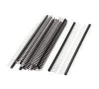 sourcing map 20uds 2.54mm Paso Individual Hila 1x40 40 Pines Macho Clavijas Cabezales Tira 15mm