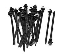 sourcing map 20uds 5 X 120mm Empujar Montaje Bucle Cable Bridas Alambre Sujetador Negro
