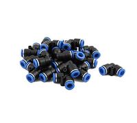 sourcing map 20uds 8mm Diámetro L Tipo Tubo Manguera Neumática Aire Rápido Acoplamiento Empuje Conector