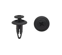 sourcing map 20Uds Clip Para Coche Burlete Moldura Negro Remaches De Plástico 6mm Clip para Bandeja de Maletero