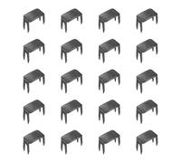 sourcing map 20uds Cremalleras Tapones, #10 Superior y Inferior Topes para Bolsas Abrigos Chaquetas Cremalleras Rescate Reparación, Metálico Negro