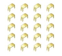 sourcing map 20uds Cremalleras Tapones, #5 Superior y Inferior Topes para Bolsas Abrigos Chaquetas Cremalleras Rescate Reparación, Dorado Tono