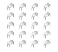 sourcing map 20uds Cremalleras Tapones, #5 Superior y Inferior Topes para Bolsas Abrigos Chaquetas Cremalleras Rescate Reparación, Plateado Tono