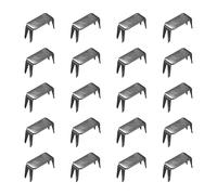 sourcing map 20uds Cremalleras Tapones, #8 Superior y Inferior Topes para Bolsas Abrigos Chaquetas Cremalleras Rescate Reparación, Metálico Negro