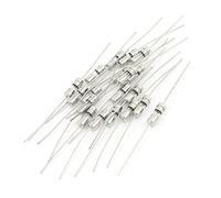 sourcing map 20Uds AC 250V 0.25A 4x11mm Lenta Activación Activo Axial Conductor Vidrio Fusible