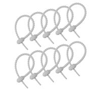 sourcing map 20uds Gris, Reutilizables Cremallera Bridas, 6 Pulgadas Silicona Corbatas Bolsa Clips, Silicona Multiusos Corbatas, Cable Corbatas, Pan Corbata, Reutilizables Torsión Corbatas