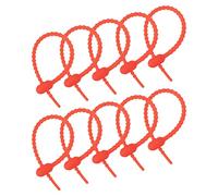 sourcing map 20uds Rojo, Reutilizables Cremallera Bridas, 6 Pulgadas Silicona Corbatas Bolsa Clips, Silicona Multiusos Corbatas, Cable Corbatas, Pan Corbata, Reutilizable Torsión Corbatas