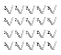 sourcing map 20uds Único Botón Kayak Remo Presión Resorte Clip 26mm x 4,8mm 65Mn Resorte Acero V-Forma Hueco Elevador Telescópico Bloqueo Tubo Poste Clips para Tienda Paraguas Campamento, Plata