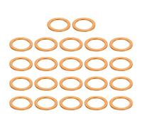 sourcing map 22 arandelas planas de cobre, 22 x 29 x 1,5 mm, arandelas de anillo de sellado métrico plano para accesorios hidráulicos, tornillos, tuercas, reparación electrónica