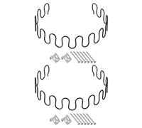 sourcing map 236 Pulgadas Reemplazo de Resorte para Sofá con Clips y Clavos - Juego de 2 Resortes Redondos para Reparación de Muebles y Sofás, Negro