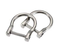 sourcing map 23mm (0,91") U Forma Herradura D-Anillos Atornillado Grillete Hebilla para Bricolaje Artesanía Plateado Tono 2 Piezas
