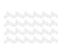 sourcing map 24 conectores de vidrio de plástico, adecuados para abrazadera de vidrio en forma de T de 6 mm de grosor, soporte de fijación sin borde para estantes de exhibición de peceras de acuario