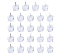 sourcing map 24 deslizadores de muebles, guías redondas de plástico de 16 mm, almohadillas para clavos, protectores de suelo de madera dura para silla, mesa, escritorio, patas de gabinete, azul