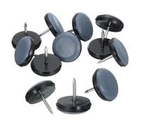 sourcing map 24 deslizadores de muebles para clavos, 22 mm, deslizadores redondos para muebles, almohadillas protectoras para patas de silla, almohadillas protectoras para patas de silla, almohadillas