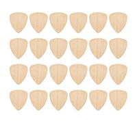 sourcing map 24 púas de guitarra de madera, calibre ultra pesado de 3 mm, de madera de pino, con forma de ranura para guitarras eléctricas, acústicas, bajos, color madera