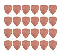sourcing map 24 púas de guitarra de madera, calibre ultra pesado de 3 mm, de madera de pino, con forma de ranura para guitarras eléctricas, acústicas, bajos, color madera roja