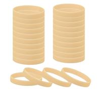 sourcing map 24 pulseras de goma, unisex, de silicona, elásticas de colores, para adultos, adolescentes, deportes, juegos, fiestas, decoraciones de moda, naranja luminoso