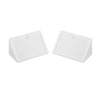sourcing map 24pcs 42 mm x 20 mm x 20 mm esquina apoyos soportes blanco | de ángulo, plástico, 4 agujeros