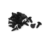 sourcing map 24Pcs Remache De Guardabarros Parachoques Sujeción Negro 5mmx4mm Agujero