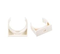 sourcing map 24uds 32mm Diámetro PPR U Forma Tubería Abrazaderas Blanco | Clips Accesorios Manguera Soporte, para Agua Suministro