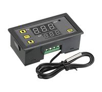 sourcing map 24V DC LED Digital Temperatura Controlador Termostato Medidor Calefacción Refrigeración -20 a 100°C W3230 Relé Salida con NTC Temperatura Sonda Impermeable