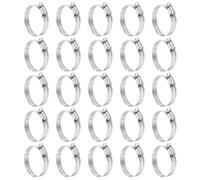 sourcing map 25 abrazaderas de manguera de 1-9/16 a 2-1/2 pulgadas (40-63 mm), abrazadera de manguera ajustable de acero inoxidable 304 con kit surtido de tornillos Phillips para tubería de