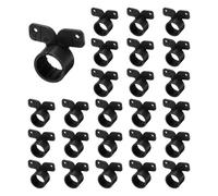 sourcing map 25 abrazaderas de tubo de suspensión de 1-1/2 pulgadas estilo mariposa para soporte de tubo de cobre Pex CPVC, color negro