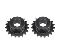 sourcing map #25 Cadena Rodillo Piñón, 14 mm Diámetro 1/4" Paso 19 Dientes Simples Cadena Piñón, Acero Carbono C45 para Cadena Rodillos 25, con Tornillos Fijación para Cadena ISO 04C, 2uds