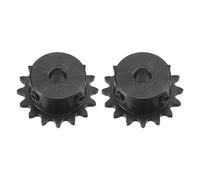 sourcing map #25 Cadena Rodillo Piñón, Agujero 6 mm Paso 1/4" 16 Diente Rama Única Cadena Piñón, Acero Carbono C45 25 Rodillos Cadena Piñón, con Tornillos Fijación para Cadena ISO 04C, 2uds