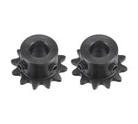 sourcing map #25 Cadena Rodillo Piñón, Diámetro 8mm Paso 1/4" 12 Diente Cadena Simple Tipo Piñón para Cadena ISO 04C, Acero Carbono C45 25 Rodillo Cadena Piñón con Tornillos Fijación, 2uds