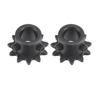 sourcing map #25 Cadena Rodillo Piñón, Diámetro Interior 8 mm Paso 1/4" 11 Dientes Cadena un Solo Filamento Piñón, Acero Carbono C45 25 con Tornillos Sujeción para Cadena ISO 04C, 2uds