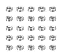 sourcing map 25 insertos de reparación de roscas de alambre M2.5 x 0.45 x 1D (2.5 mm) métrico de acero inoxidable 304H helicoidal helicoidal para reparaciones automotrices