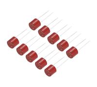sourcing map 25 microfusibles cilíndricos redondos montados en inmersión en miniatura para piezas electrónicas PCB reparación LCD, T-5A 5A 250V, rojo