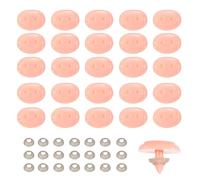 sourcing map 25 narices de cerdo rosa de plástico para animales de peluche, accesorios para muñecas, suministros para reparación de marionetas, kit de manualidades