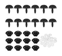 sourcing map 25 narices de perro de seguridad, nariz de perro mate de plástico con espaciador para animales de peluche, suministros de fabricación de muñecas de oso de ganchillo, 27,5 x 21 x 27 mm