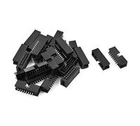 sourcing map 25 Piezas de 16 Pines de Doble hilera Recta Cubierta encabezado del Conector de la cabecera 2.54 mm